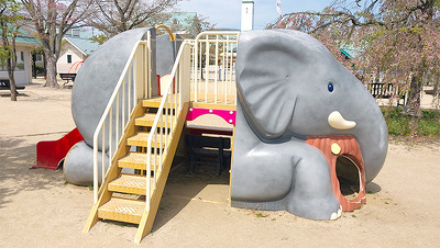 写真：遊具：ぞうさん滑り台