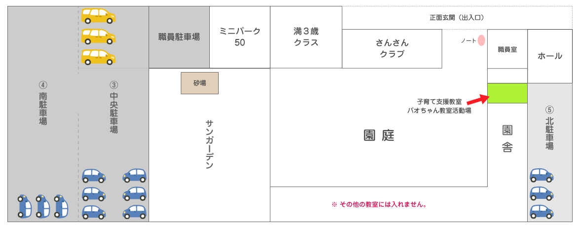 福島ルンビニー幼稚園の園内案内図